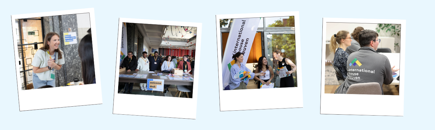 Image depicts 4 polaroid style photos from IHL activities